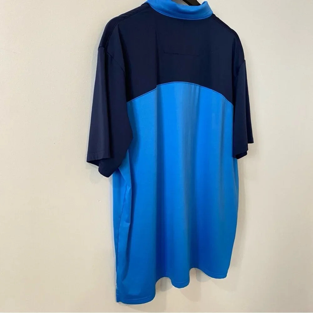 Murray Golf Men's Colorblock Polo Shirt Size L Blue Navy - Cowglen Scotland - Picture 16 of 17